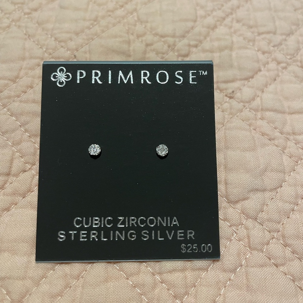 Primrose sterling silver stud earrings